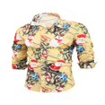 thumbnail image 2 of Men‘s Christmas Dress Shirts Fun Printed Long Sleeve Regular Fit Button Down Shirts Light Blue M, 2 of 8