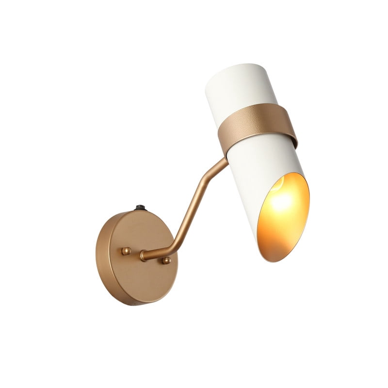 LNC Dusk to Dawn Outdoor Wall Light,11.4" H Gold White Modern Wall Sconce,Waterproof Metal Exterior Light for Porch,Garage,Entryway