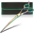 thumbnail image 4 of Sharf Rainbow 8.5 Inch Curved Dog Grooming Scissors - Trusted Brand - Premium Steel Professional Dog Grooming Scissors - Ergonomic Design, 4 of 7