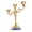 Gold, variant on M Buder 3 Arms Metal Candle Holder Candelabra, European Vintage Candlestick for Wedding Dining Table Home Decor, 9.8 in / 25 cm, Silver