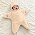 thumbnail image 2 of GiLiling Baby Starfish Onesie Halloween Zipper Hooded Star Suit Newborn Outfit Cute Dress-Up Outfit for Christmas Festival and Baby Party Dressing‑up (Beige, 6-9 Months), 2 of 5