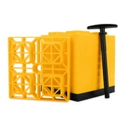 Camco FasTen RV Leveling Blocks - 8.5-Inches by 8.5-Inches - Yellow, Set of 10 (44512)