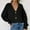 Black, variant on DuoJiaJ Women's Long Sleeve Knit Sweater Open Front Cardigan Button Loose Outerwear Winter Cardigan Black