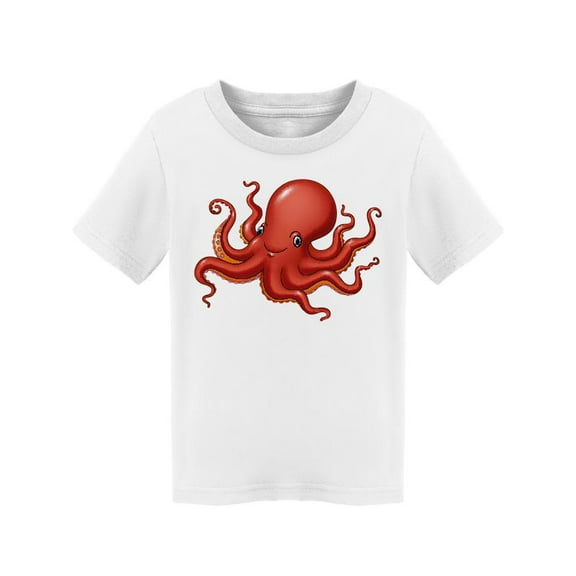 Happy Octopus Cartoon Design T-Shirt Toddler -Image by Shutterstock,  2 Toddler