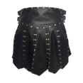 thumbnail image 1 of Falda de cosplay falda romana falda medieval utilitaria para uso en club Larp Halloween negro, 1 of 8