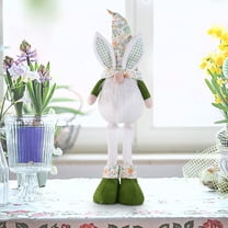 SDJMa Light Up Easter Gnomes Decorations, Plush Standing Gnomes with Built-in LED Lights, Spring Swedish Tomte Stuffed Doll for Home Office Table Ornament Tiered Tray Decor, Easter Rabbit Gifts