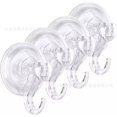 thumbnail image 1 of 4 ganchos de ventosa que no dejan marcas, capacidad de carga de 3 kg, ganchos de pared transparentes con ventosa para cocina y baño, resistentes al agua, 1 of 5