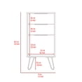 thumbnail image 3 of Dtwnek 3 Drawers Dresser for Living Room, Bedroom, Light Brown, 3 of 7