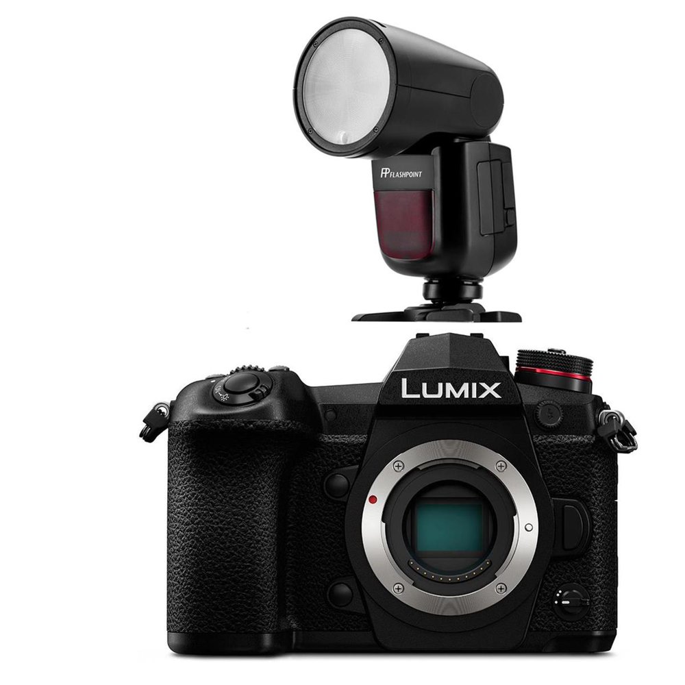Panasonic Lumix G9 Mirrorless Camera Body, Black With Flashpoint Zoom