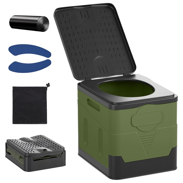 Cubo De Baño Para CocheCubo de inodoro para coche, producto sanitario de emergencia para exteriores, bote de basura portátil para inodoro