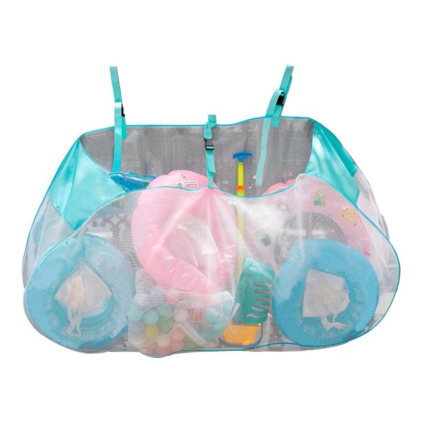 Bolsa De Almacenamiento De Piscina De Gran Capacidad, Bolsa De Almacenamiento De Flotador De Piscina Plegable, Organizador De Malla Colgante Para Interior Y Exterior Kearding OD013562-00