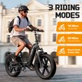 thumbnail image 3 of TST Electric Bike for Adult, 750W Motor 48V/15AH, SGS, 20"x4" Fat Tire Mountain E-bike, Hydraulic Disc Brakes, APP Control, 3 of 9