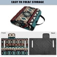 thumbnail image 4 of SEANATIVE Golf Cart Seat Covers with 4 Storage Pockets, Fits EZGO TXT/RXV, Club Car DS/Precedent, Yamaha 2-Person Golf Cart Accessories, Portable Foldable Design, Teal Aztec Print Brown, 4 of 7