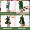 thumbnail image 3 of Mini Christmas Tree Artificial Mini Xmas Pine Tree Miniature Pine Christmas Tree with Linen Base for Christmas Decorations Indoor Home Kitchen Dining Table, 3 of 6
