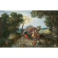 thumbnail image 2 of Brueghel, Jan II 14x10 Gold Ornate Wood Framed with Double Matting Museum Art Print Titled - Landscape with Allegories of the Four Elements, 2 of 4