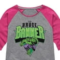 thumbnail image 3 of Marvel Hulk - Bruce Banner - Toddler And Youth Girls Shirt Tail Raglan, 3 of 5
