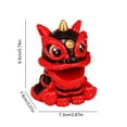 thumbnail image 5 of Exquisite Chinese Style Lion Dance Figure, Lion Art Toy, New Year Home Tabletop Car Decoration, Lion Sculpture for Gift, Black, 5 of 9