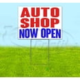 thumbnail image 1 of Auto Shop Now Open (18" X 24") Yard Sign, Includes Metal Step Stake, 1 of 6