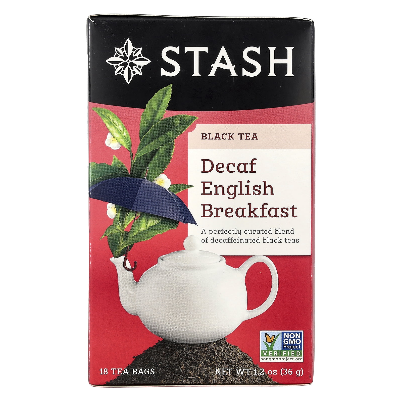 (5 pack) Stash Decaf English Breakfast Tea Bags, 18 Count, 1.2 Oz