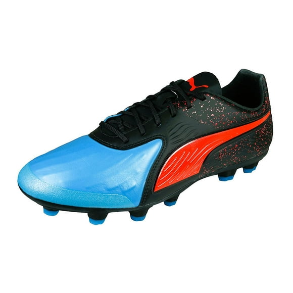 Puma ONE 19,2 CC Hard Ground Chaussures de Football pour Hommes / Crampons - Bleu et Noir