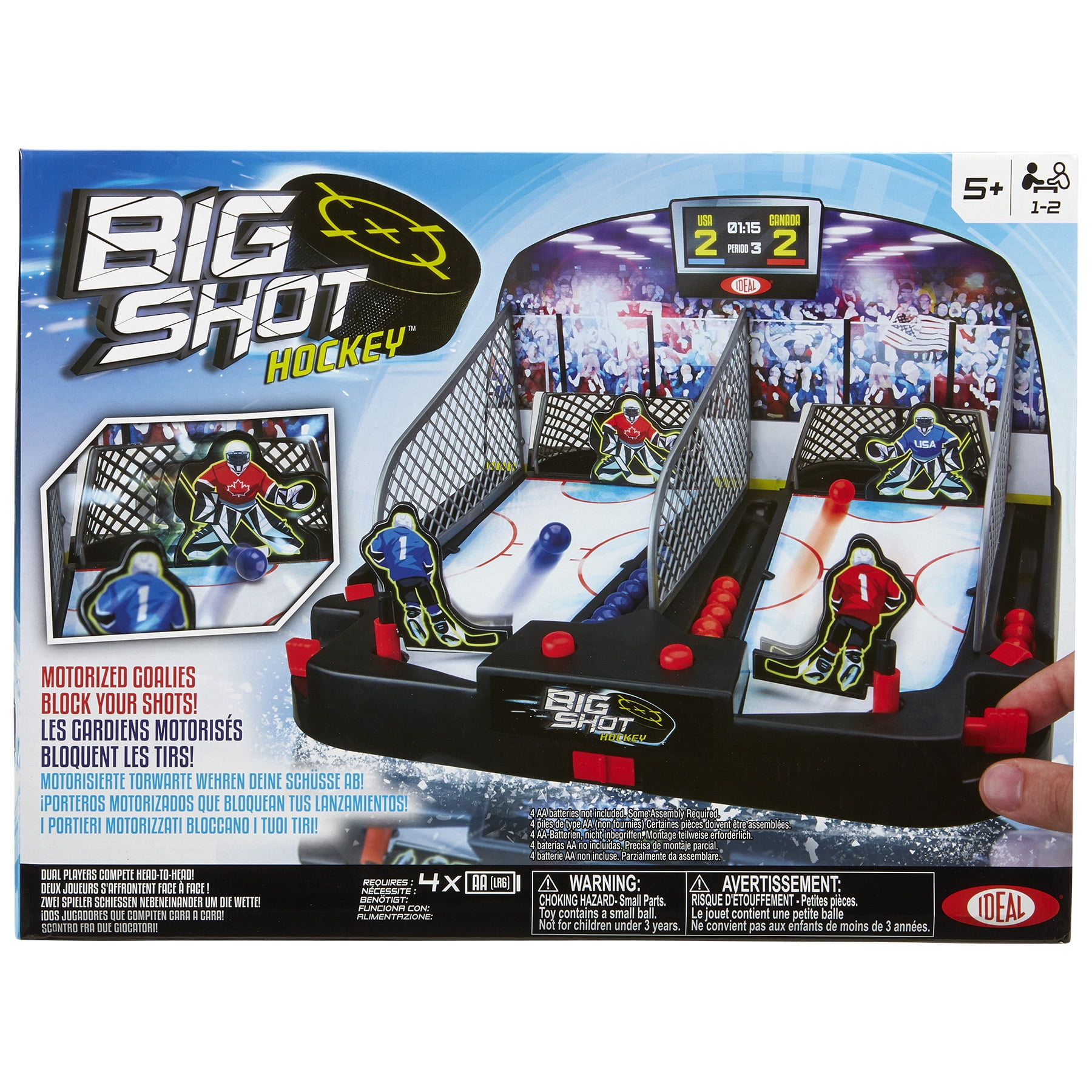 Ideal Motorized Big Shot Shoot Out Hockey Tabletop Game Ages 5 and Up 