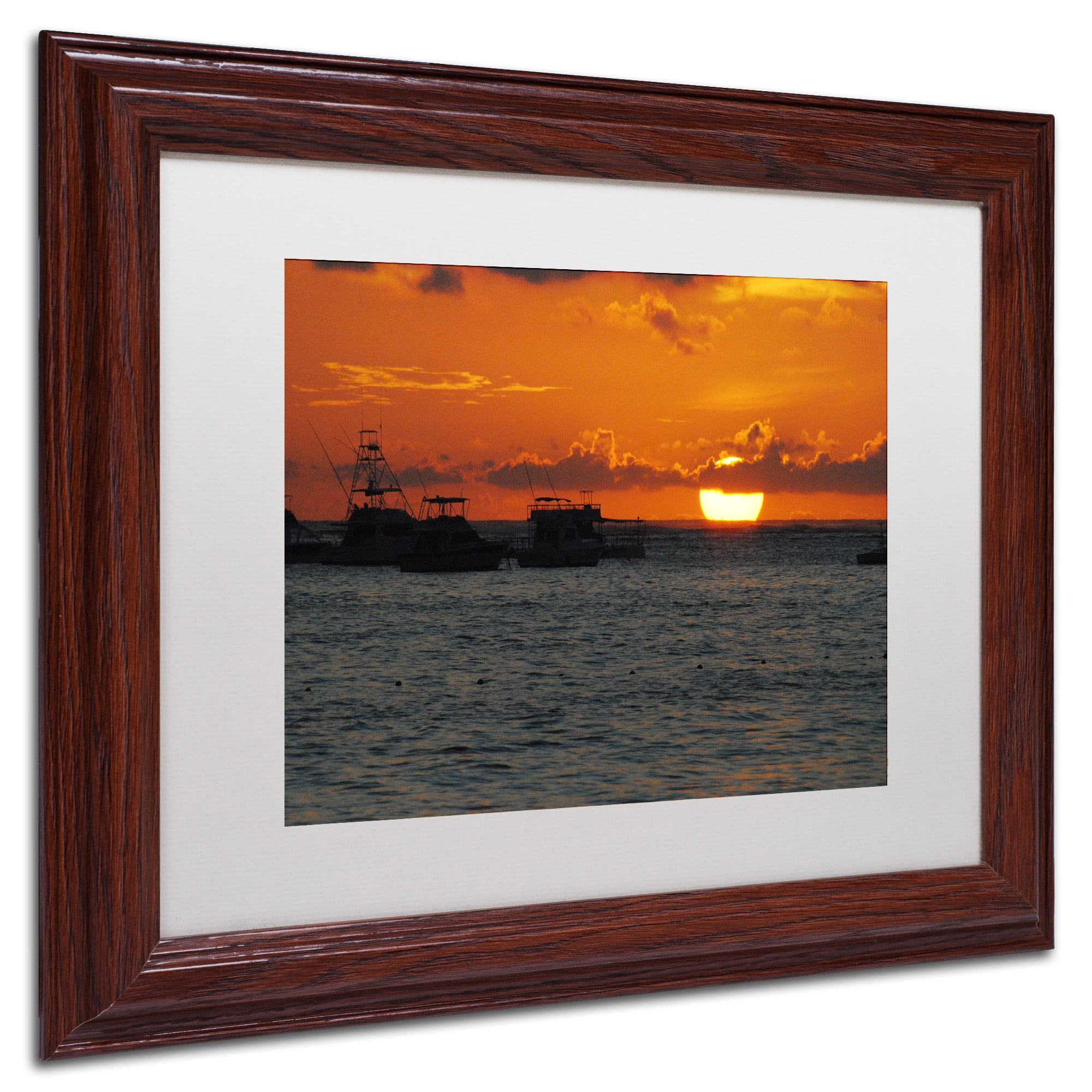 Trademark Fine Art "Never Distant" Canvas Art by Monica Mize, White Matte, Wood Frame