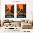 thumbnail image 4 of Elephant Stock Chicago River Wall Art - Vertical Canvas Wall Art - Living Room Wall Decor - Places Canvas - Orange And Teal Decor - 34" x 51", 4 of 8