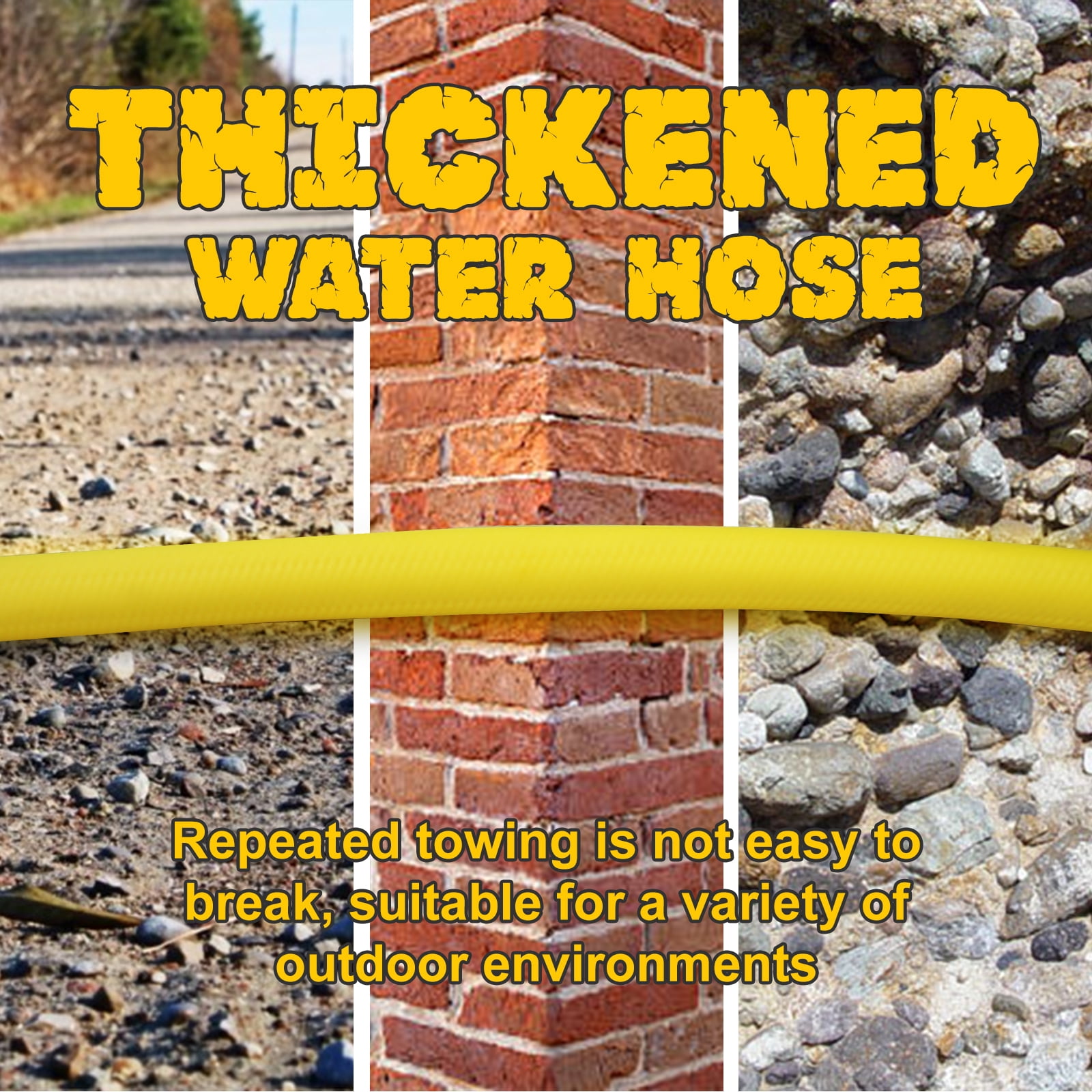 5/8”Inner RV Water Hose 15FT Drinking Fresh Potable Water Safe Hose for Camper/Garden/Boat/Farm/Home, No Kinking, Flexible, Wear-resistant, 150PSI Work Pressure, Yellow