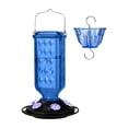 thumbnail image 2 of Glass Hummingbird Nectar Feeder, 24 oz, 6 Feeding Ports, Ant Moat, Leak-Proof, Outdoor Hanging Bird Feeder for Garden and Balcony Sky blue, 2 of 7