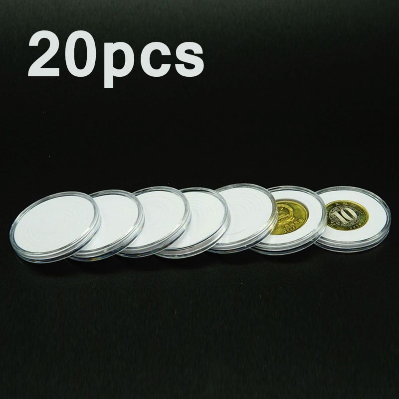 20pcs 17-37mm Coin Capsule Collection Display Container 