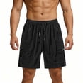 thumbnail image 2 of EOYWHK Mens Gym Shorts Quick Dry Cargo Shorts with Multi-Pockets Relaxed Fit Workout Shorts for Men Soft Lightweight Breathable Active Shorts for Black, Size XXXL, 2 of 9
