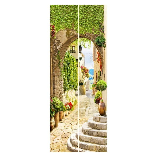 GUOOL 2x 3D Door Wallpaper Wall Art Reusable Posters Waterproof Home Decor D