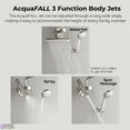thumbnail image 3 of FORNO ACQUA Shower System 9 in. Rainfall Head, 3-Mode Waterfall Body Jet & 5-Mode Handheld. Brushed Nickel 1.8 GPM, 3 of 12