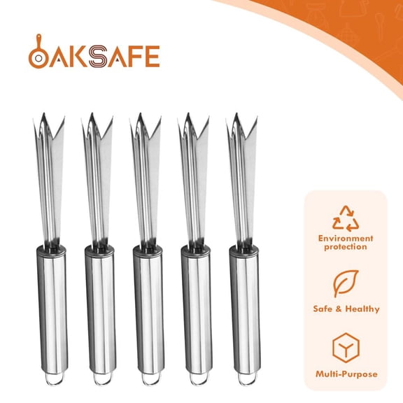 HAVELOR Pineapple Corer Tool, 7.28 Inch Steel Fruit Core Remover, Effortlessly Remove Pineapple Cores for Fresh Fruit Prep(pineapple fork,one-size)