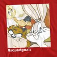thumbnail image 2 of Looney Tunes Squad Goals Women's T Shirt, Red, Small, 2 of 6