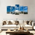 thumbnail image 2 of Elephant Stock Mount Baker Mountainscape Wall Art - Horizontal Multi Panel Canvas - 5 Pieceliving Room Wall Decor - Photography Nature Multi Panel - White And Gray Decor - 80" x 40", 2 of 8