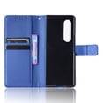 thumbnail image 5 of SaniMore for Samsung Galaxy Z Fold 4 7.6" PU Leather Case, Magnetic Closure Flip Wallet Cover with Wrist Strap Card Slot & Adjustable Kickstand All-Inclusive Protective Shell, Blue, 5 of 7