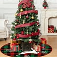 thumbnail image 6 of Christmas Tree Skirt 35 Inch Square Printed Design Polyester Fabric Holiday Decor Gift Display Mat Tree Bottom Decoration Festive Christmas Home Decor, 6 of 6