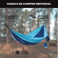thumbnail image 2 of Hamaca Portátil The Finix Azul 275 x 109 cm de Nailon Resistente con Correas y Bolsa para Camping, 2 of 6