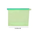 thumbnail image 2 of weibbin Fresh-keeping Bag Plastic Flat Bottom Food Organization Storage Bags with Carry Handle for Holding Food,Sealing Zipper Packaging Food Containers Convenient and Portable to Outing, 2 of 4