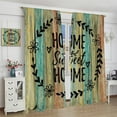 thumbnail image 4 of Rustic Country Farmhouse Wooden Curtains,Vintage Colorful Sweet Home Decor Spring Summer Floral Lemon Rod Pocket Window Treatment for Kitchen Living Room 21x54in,2 Panel Set, 4 of 6