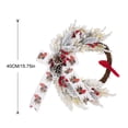 thumbnail image 2 of Christmas Wreath For Front Door, Artificial Red Cardinal Bird Farmhouse Wreath Home Wall Decorations; 15.75Incehs, 2 of 5