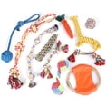thumbnail image 2 of Dog Chew Rope Toys Bite Resistant Pet Dog Treat Dispenser Ball Toy Set, 2 of 7