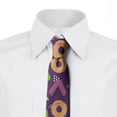 thumbnail image 2 of Modern Necktie, Brush Strokes with Dots Art, Dress Tie, 3.7", Quartz and Multicolor, by Ambesonne, 2 of 3