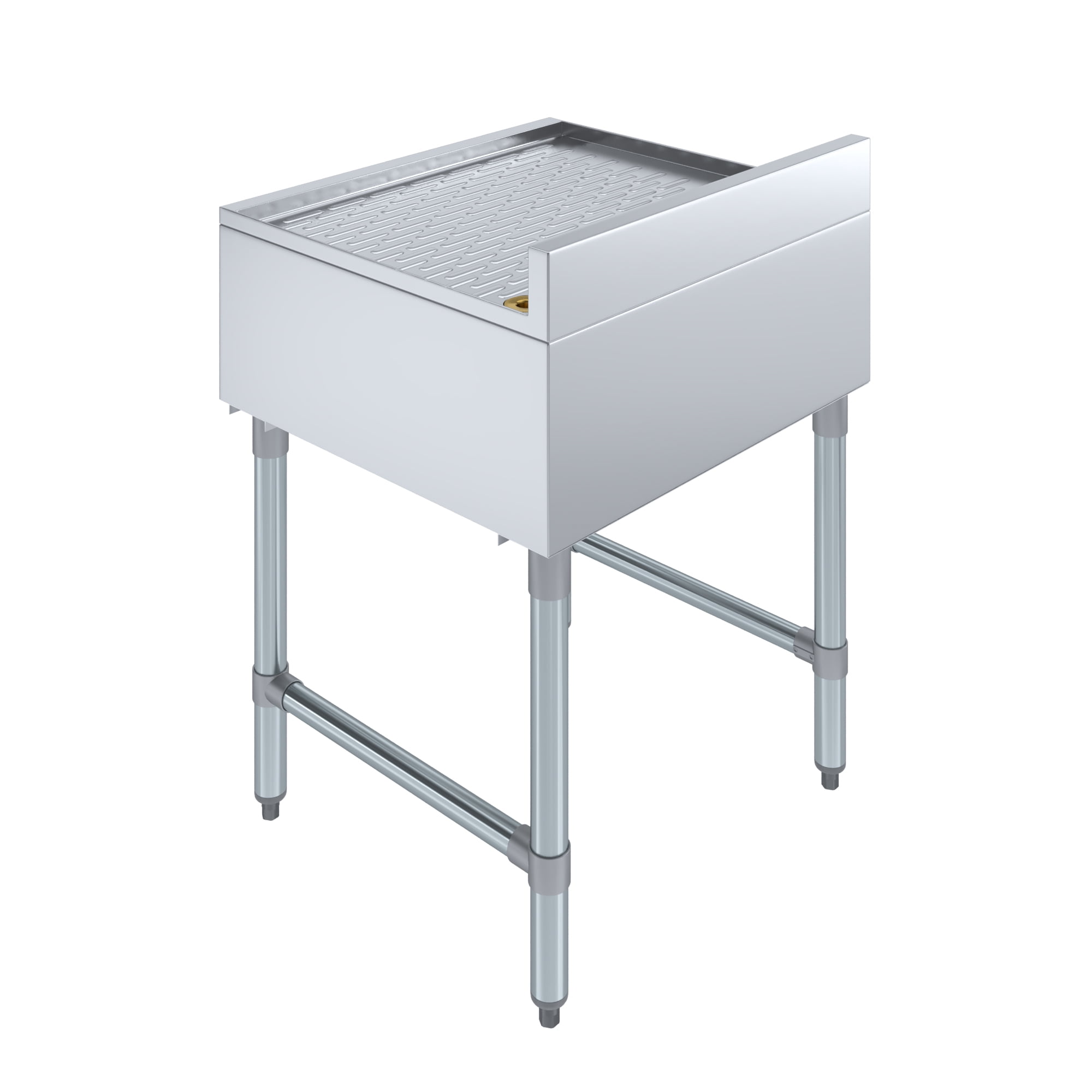 AmGood Underbar Stainless Steel Drainboard 22-1/2 in. x 24 in. x 30 in. H with 3 in. Backsplash