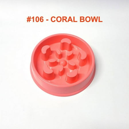 - Alpha Dog Series Fun Slow Feeder Bowl - CORAL (PINK)