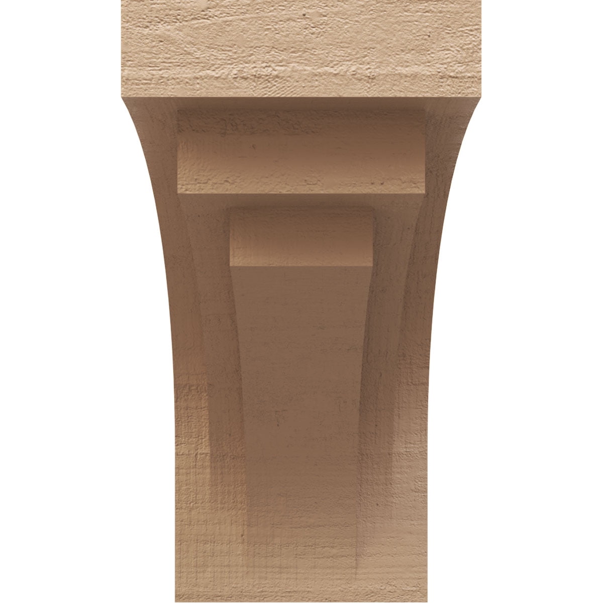 7"W x 14"D x 14"H Classic Rockford Rough Cedar Woodgrain TimberThane Corbel, Primed Tan