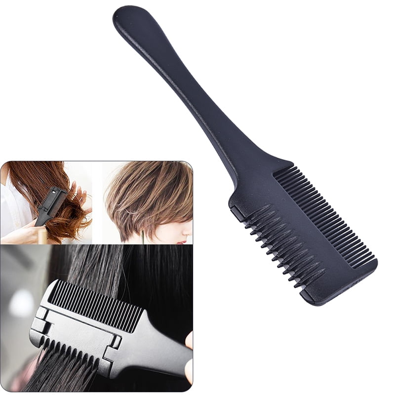 Double Sides Hair Razor Comb Cutting Thinning Trimmer with Blades -