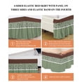 thumbnail image 6 of Sage Green Brown Flowers Wrap Around Bed Skirts for King Bed 18" Drop,Bed Skirt with Adjustable Elastic Belt Dust Ruffle Bed Valance for Bedroom Hotel Classic Botanical Art Elegant Bed Frame Cover, 6 of 7
