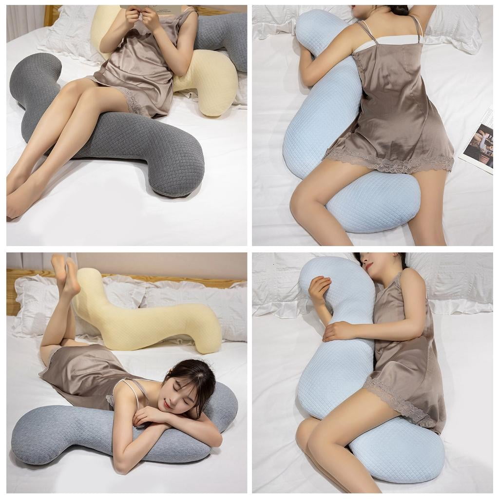 Yihuala Curveds Horse Shape Pillow Body Pillow For Comfort Maternity Back Machine Washable Materials Covers